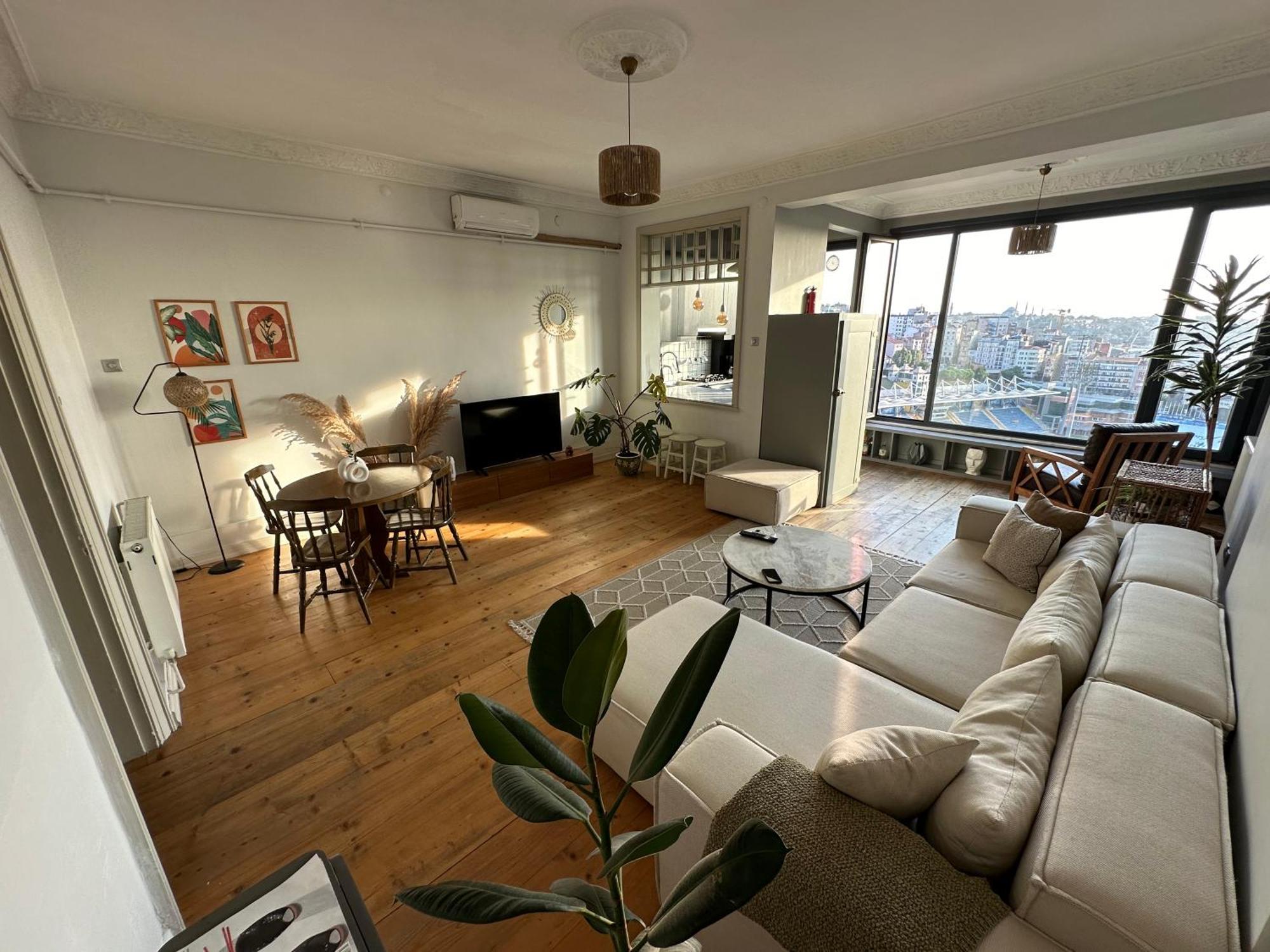 Апартаменты Fantastic Golden Horn View In Beyoglu, Cozy Design Стамбул Экстерьер фото
